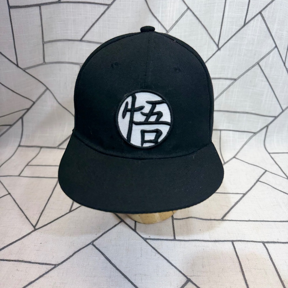 Dragon Ball Z Snapback Hat‎ OS Black Goku Kanji Logo Anime Baseball Cap